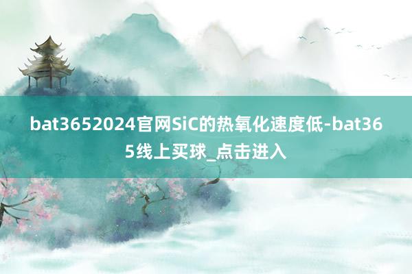 bat3652024官网SiC的热氧化速度低-bat365线上买球_点击进入