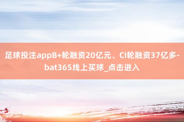 足球投注appB+轮融资20亿元、CI轮融资37亿多-bat365线上买球_点击进入