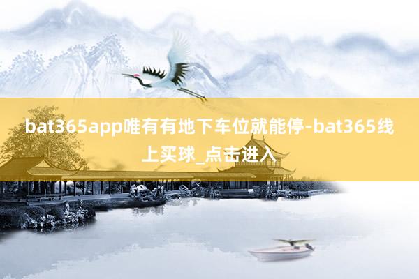bat365app唯有有地下车位就能停-bat365线上买球_点击进入