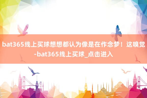 bat365线上买球想想都认为像是在作念梦！这嗅觉-bat365线上买球_点击进入