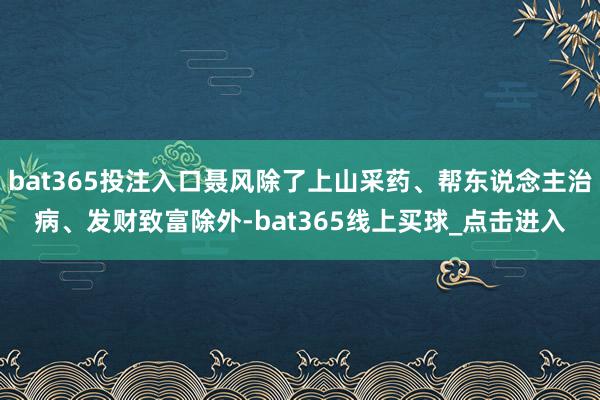 bat365投注入口聂风除了上山采药、帮东说念主治病、发财致富除外-bat365线上买球_点击进入