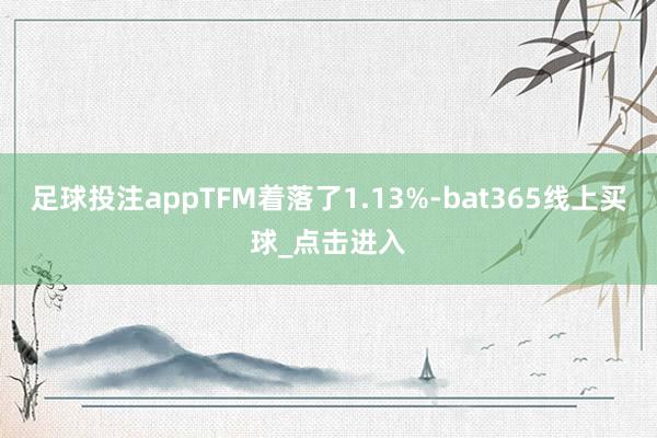 足球投注appTFM着落了1.13%-bat365线上买球_点击进入