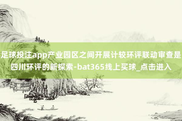 足球投注app产业园区之间开展计较环评联动审查是四川环评的新探索-bat365线上买球_点击进入
