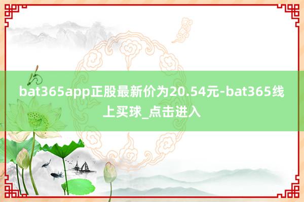 bat365app正股最新价为20.54元-bat365线上买球_点击进入