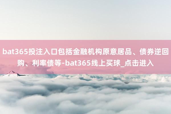 bat365投注入口包括金融机构原意居品、债券逆回购、利率债等-bat365线上买球_点击进入